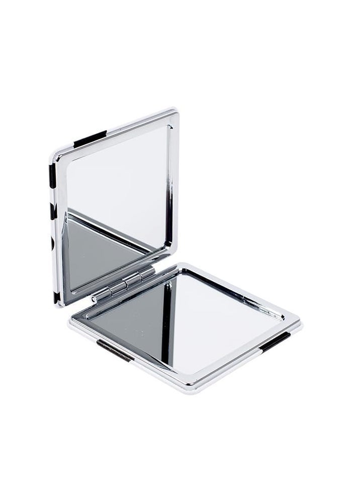 DAISO Square Compact Mirror with Assorted Designs - Portable Makeup Accessory - Image 2